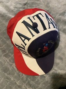 De colección 1996 ATLANTA OLIMPICS ALL-OVER EASTPORT GORRA SNAPBACK REMOLINO TALLA ÚNICA - Imagen 1 de 5