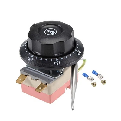 NC 250V 16A 50-250C Capillary Thermostat 0.7m, with 2 Screws&2 Crimp Terminal - image 1 of 4