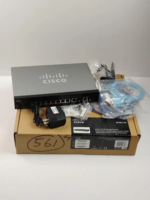 NEW Open Box Cisco SF352-08P 8-Port 10/100 PoE Managed Switch SF352-08P-K9-NA - Image 1 of 4