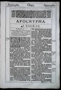 1611 KJV KING JAMES BIBLE PAGE * APOCRYPHA LEAF * YOU PICK * 1634 - Picture 1 of 12