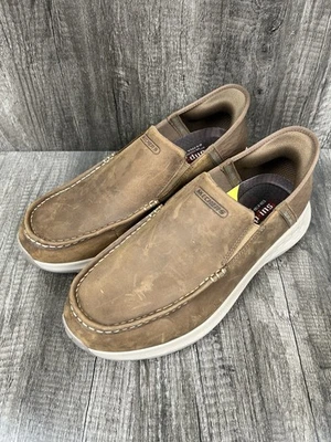 Zapatos Skechers para Hombres 11.5 Sin Cordones Calce Relajado Parson Oswin Marrón SN 204866WW Foto 1 de 4