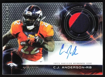 2015 TOPPS PLATINUM AUTOGRAPH VETERAN REFRACTOR C.J. ANDERSON AUTO /280 DENVER - Image 1 of 2