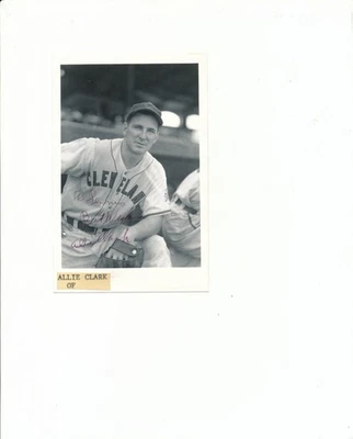 allie clark autograph george brace postcard indians 2 w.s dec 2012 - Image 1 of 2