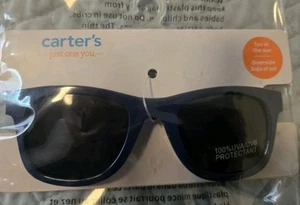 New Carter's Baby Toddler Sunglasses Navy Blue Rectangle 100% UV Protection - Picture 1 of 4