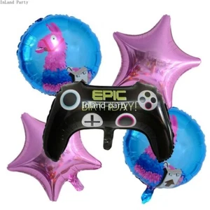 Epic Gaming Battle Royal Llama 5pc fortine Birthday Party hellium Balloons  - Picture 1 of 4