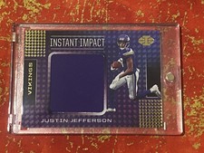 2020 Panini Illusions Justin Jefferson Instant Impact Patch #II18 Rookie Card RC
