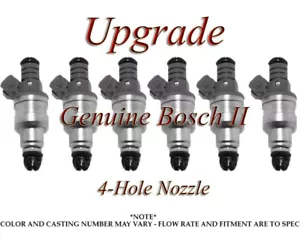 BOSCH UPGRADE FUEL INJECTOR SET 4-HOLE NOZZLE FLOW MATCHED (6) 85-97 BMW 2.5 - Bild 1 von 1