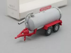 Wiking 3820117 Vacuum Tanker Trailer Gray Red 1:87 Mint! OVP 1703-21-17 - Picture 1 of 3