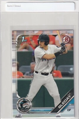 2019 BOWMAN DRAFT 1ST RC J.J. BLEDAY MIAMI MARLINS FIRST ROOKIE DRAFT - S1493 - Image 1 of 2
