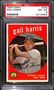 1959 TOPPS #378 GAIL HARRIS PSA 8 22145825