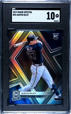2019 Panini Spectra #43 Austin Riley Rookie SGC 10 GEM MINT RC - Image 1 of 2