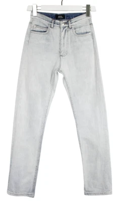 A. P. C. Jeans Damen W25 Straight Fit Reißverschluss Fly Fade Effekt Hellblau - Bild 1 von 4