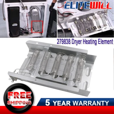 Dryer Heating Element Assembly Replace For Whirlpool 279838 398064 3403585