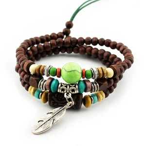 TIBET WICKELARMBAND SERIE 12! Armband-Halskette Leather Bracelet !Surferarmband - Picture 1 of 10