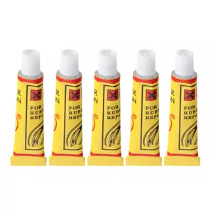 5Pcs Bike Bicycle Tire Inner Tube Patches Glue Rubber Puncture Repair Tools hs - Picture 1 of 1