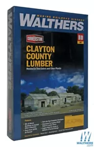 NEW Walthers 933-2911 Clayton County Lumber Kit HO Scale Train FREE US SHIP - Picture 1 of 2