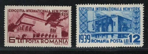 Estampilla con bisagras Scott # 489-490 de Rumania 1939 muy fina como nueva - Imagen 1 de 2