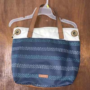 FOSSIL Keely Coated Canvas Stripe Crossbody Bag PreOwned Has Stains No Strap - Picture 1 of 18