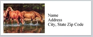 Personalized Address Labels Western Horses (Bx 599) - Picture 1 of 3