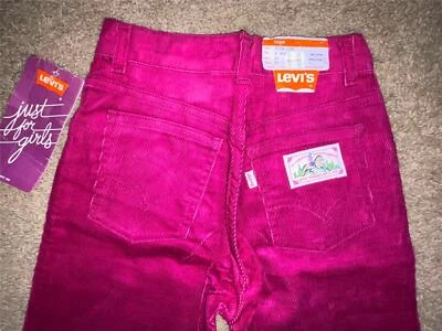 PANTALONES VAQUEROS DE PANA ROSA LEVIS FUSCIA 6 24 X 32 DE COLECCIÓN AÑOS 80 NUEVOS PARA MUJER NIÑA Foto 1 de 4