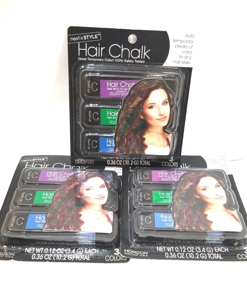 New 9 PCS Hair Color Temporary DIY Chalk Tool Kit for Halloween - Image 1 of 4