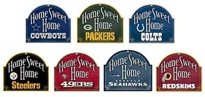 NFL Assorted Teams Wincraft 11" X 10" Wooden "Home Sweet Home" Sign NEW! - Picture 1 of 8