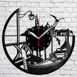 Venice Skyline Vinyl Record Wall Clock Home Fan Art Decor 12'' 30 cm 7290 - Picture 1 of 12