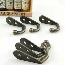 10x Wall Mount Hook Mini Antique Bronze Wall Door Key Clothes Coat Hanger Screw
