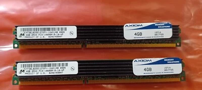 LOT 2x AXIOM MICRON 4GB 2Rx4 DDR3 PC3-10600R 1333 ECC REG MEMORY RAM TOT 8GB - Image 1 of 2