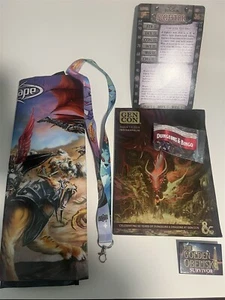 Gen Con 2024 Booklet Lanyard Pin Bingo Würfel Merchandise Tasche - Bild 1 von 4