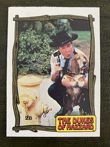 1983 Donruss The Dukes of Hazzard  #28 Rosco and Flash Puzzle piece Row 6, Coi.5