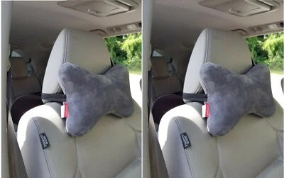 Almohada de espuma viscoelástica de 2 piezas para asiento de auto reposacabezas almohada alivio del dolor de cuello cojín Foto 1 de 4