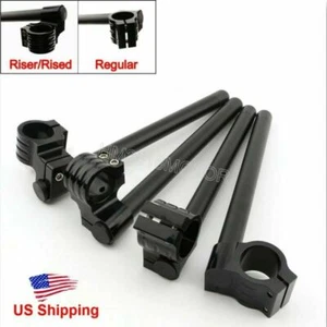 US 33/35/36/37/39/41/43/50MM Motorcycle CNC Clip Ons Fork Tube 7/8'' Handlebar - Foto 1 di 9