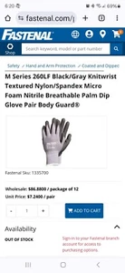 6 Paar M Serie 260LF Strickhandschuhe strukturiert Nylon/Elasthan Mikroschaum Nitril - Bild 1 von 7