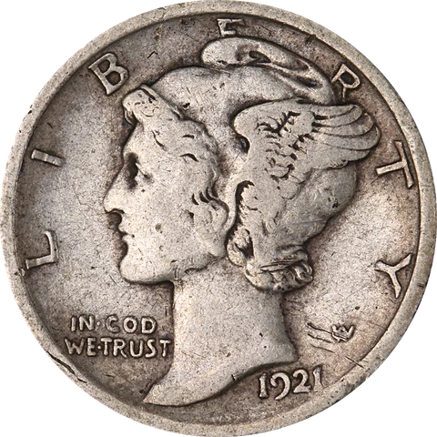 1921-P Mercury Dime - Reverse Scratch Great Deals From The Executive Coin Compan Cover