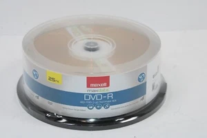 Maxell DVD-R 4,7 GB 120 min datos máximos 16x velocidad 25pk nuevo sellado - Imagen 1 de 2