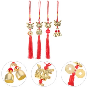 4 Pcs Potted Dragon Statue Pendant Chinese New Year Hanging Decor - Picture 1 of 12