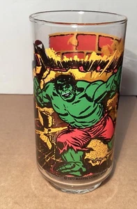 Incredible Hulk Glass 7 Eleven Series 1977 Marvel Vintage Bright Colors - Picture 1 of 11