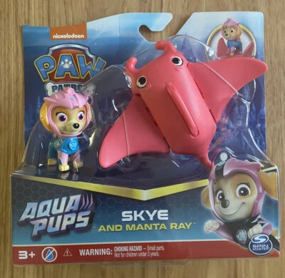 NICKELODEON Aqua Pups Paw Patrol SKYE & MANTA RAY Foto 1 de 2