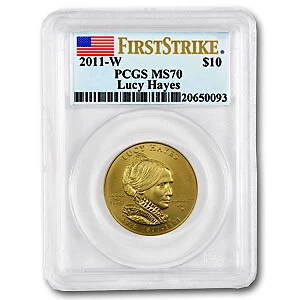 2011-W 1/2 oz Gold Lucy Hayes MS-70 PCGS (First Strike) - SKU #65349 Cover