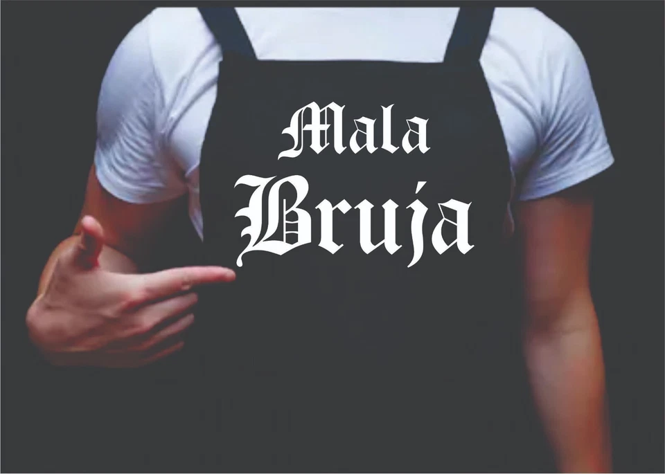 Avental masculino Mala Bruja avental engraçado para churrasco, avental masculino - Imagem 1 de 1