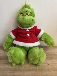 Build A Bear Grinch Retired Rare Christmas Dr Seuss Holiday BAB + Santa Coat - Picture 1 of 6