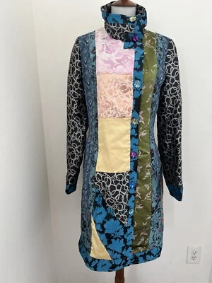 DY Design Art To Wear Women's Size S Patchwork Coat / Lined / Pockets - Image 1 of 4