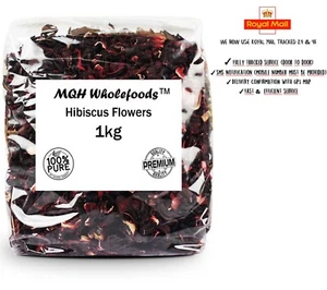 HIBISCUS Flowers Loose Leaf Herbal Tea 100% Pure Premium Quality! 25g-2kg - Picture 1 of 10