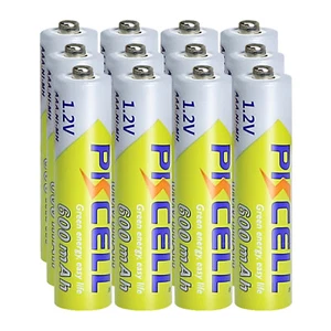 12Pcs NiMH AAA Rechargeable Batteries 600mAh 1.2V AAA Battery for Solar Light US - Picture 1 of 5