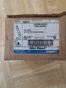 Thomas & Betts 54814 Kupfer Langlauf Spleiß, 300 MCM Matrize 66 (66H) - 3,5" lang - Bild 1 von 4