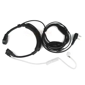 Dual Mic Throat Mic Earpiece Headset For Baofeng UV5R 888S UV82 UV-B6 UV8D Parts - Picture 1 of 10