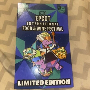 Disney Epcot Food and Wine Festival 2021 Figment Pin LE 3000 - Picture 1 of 3