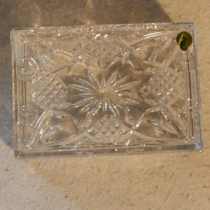 Raro WATERFORD Cristal Grande Momento Caja Boda Reliquia Corazones Recuerdo - Imagen 1 de 10