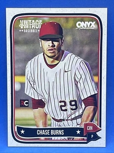 Chase Burns RC 2024 Onyx Vintage Ext #2 Draft Pick Cincinnati Reds Stud Pitcher - Picture 1 of 2